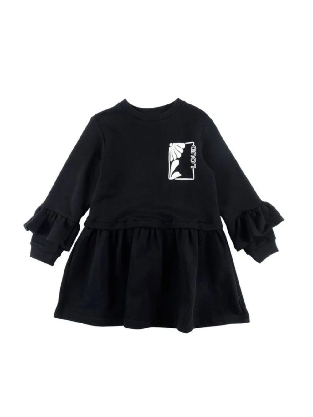Black LOUD Sweatshirt Dress Sz 10Y